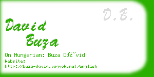 david buza business card